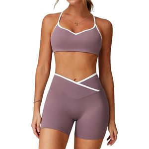 Sublimación Sujetador deportivo para mujer Pantalones cortos Gimnasio sin costuras Compresión de secado rápido Yoga Correr Entrenamiento Conjuntos de fitness personalizados - Product Image 5