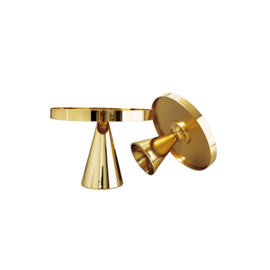 Support à gâteau métallique doré lumineux avec miroir, support de piédestal, Design éblouissant, décoration de Table de mariage, présentoir à gâteau - Product Image 2