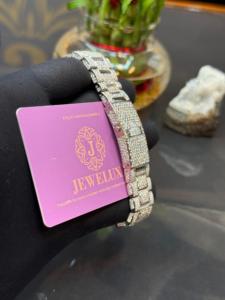 Relojes automáticos de moissanita helada de lujo de la mejor calidad, diseño resistente al agua de claridad VVS, banda de acero inoxidable, pasa el probador de diamantes - Product Image 3