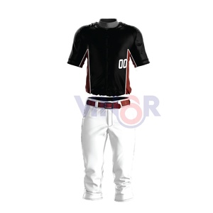 Uniforme de béisbol de tendencia superior de tamaño adulto más vendido para hombres, uniformes de béisbol ligeros y cómodos a precio razonable - Product Image 1
