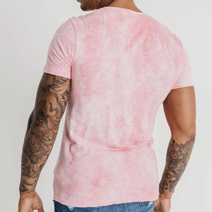 T-shirt décontracté unisexe pour homme, coupe slim, manches courtes, tricoté, 100% polyester, séchage rapide, respirant, style streetwear, sport et fitness - Product Image 3