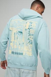 Wholesale Custom Oversized Print Graphic Washed Hoodies Men Breathable Men's Hoodies Cotton Blended Basics Latest Design - Product Image 4