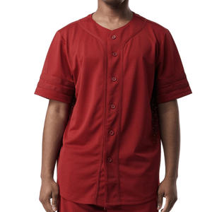 Maillots de baseball et de softball personnalisés en gros, chemises à manches courtes boutonnées, design imprimé par sublimation, OEM personnalisable - Product Image 1