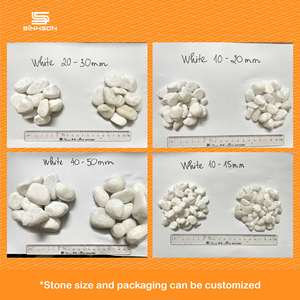 Meilleur prix de haute qualité poli dégringolé gravier concassé naturel neige blanche paysage galets pierre pour Villa salle de bain parc - Product Image 2