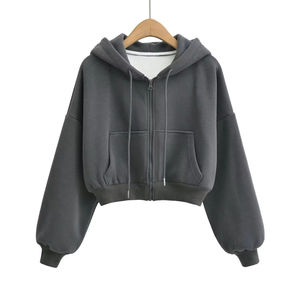 Sudadera holgada de invierno para mujer, 100% algodón, forro polar, cuello alto, estampado frontal, estilo informal - Product Image 5