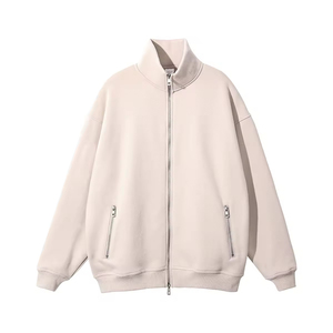 Chaqueta de otoño invierno 100% de poliéster para hombre, chaqueta de lana pesada con cremallera completa, forro térmico, ajuste relajado, ropa de trabajo informal, abrigo de utilidad - Product Image 6