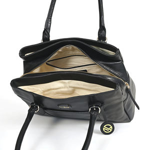 Elegante bandolera unisex de lona y cuero PU con correa ajustable y cierre de solapa seguro - Product Image 6