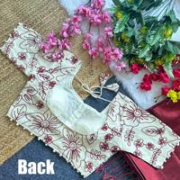Chemisier cousu Sari broderie dentelle bordure Bollywood Style mariage Sangeet fête superbe Look 2025 indien Mehendi vert Saree