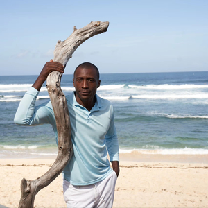 Chemise décontractée unisexe à manches longues, logo personnalisé sur le devant, bouton, ODM, fourniture, polyester respirant, tricoté, séchage rapide - Product Image 3