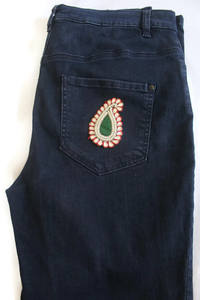 2025 Traditionnel Broderie Motif Perlé Pierre Patch Unique Forme Toile pour Sarees Couture Mode Applique Vestes Robes - Product Image 4