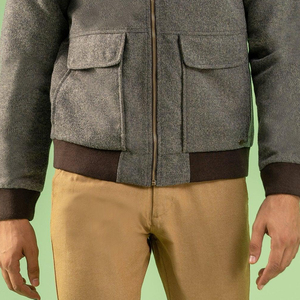 Chaqueta Vaquera Personalizable de Fabricante Directo con Cierre, Cuello de Piel de Lana, Manga Larga, Estilo Urbano de Invierno, Ropa para la Nieve, Alta Calidad ODM, Gris - Product Image 3