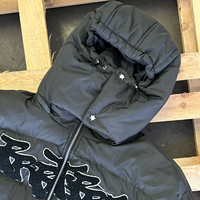 Blouson matelassé de luxe personnalisé, imperméable et écologique pour homme, chaud, style streetwear, avec broderie frontale épaisse, idéal pour l'automne