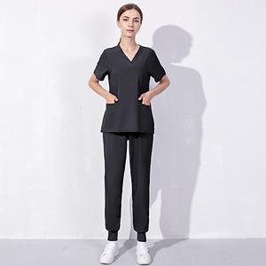 OEM Best Service Scrub Enfermera Personalizar Mujeres de moda de poliéster Jogging Hospital Médico Enfermería Scrubs Enfermera Uniformes Conjuntos - Product Image 4