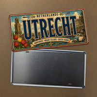 Letrero Metálico Vintage de Utrecht, Países Bajos, Estilo Rústico, Decoración de Pared para Bistro, Villa, Viajes, Diseño Antiguo Personalizado