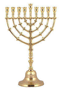 Juif menorah Hanoukka Hanoucca Menorah Juive Judaica Israël Vintage En Laiton Hanoukka Bougie Titulaire - Product Image 4