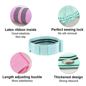 MESS SPORTS Vente en gros Bande de résistance réglable pour les hanches et les fessiers, douce, antidérapante, à motif personnalisé imprimé, pour yoga, étirements et fitness - Product Image 3