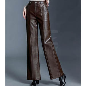 กางเกงหนังผู้หญิงใส่สบาย เอวสูง กางเกงหนังนุ่มมีสไตล์และทนทาน - Product Image 3