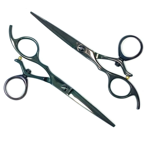 Juego de Tijeras de Peluquería Personalizadas, Tijeras de Entresacar con Mango de Acero, Tijeras de Barbero, Tijeras Dentadas, Tijeras de Salón, Acero Inoxidable - Product Image 1