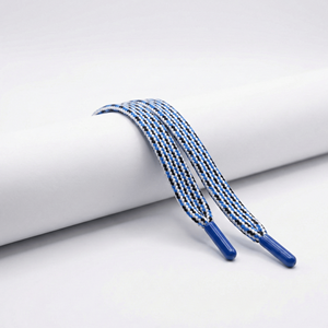 Cordons tressés plats à 3 brins avec logo personnalisé |   Chaussures Écologiques 100% Polyester Imperméables et Élastiques - Product Image 2