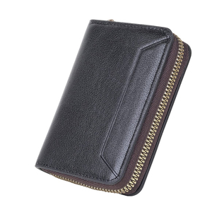 Cartera de Cuero para Hombre de Alta Gama, Diseño Único, Cuero Genuino, Forro de Poliéster, Cierre de Cremallera Impermeable, Larga Duración - Product Image 4