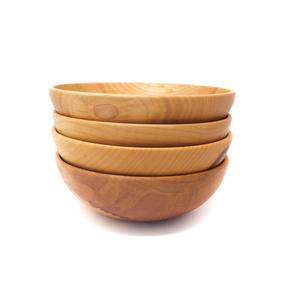 Bol rond en bois de manguier de couleur naturelle fait à la main en gros pour la salade servant des aliments bol à pâte vaisselle plats et assiettes - Product Image 3
