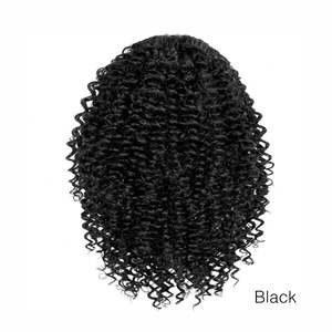 Queue de cheval synthétique courte bouclée à cordon de serrage – Clip pour coiffures afro et yaki - Product Image 3