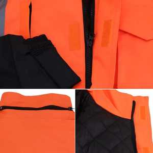Chaquetas DE TRABAJO DE SEGURIDAD reflectantes de alta calidad para hombre, chaqueta de ropa de trabajo de alta visibilidad para construcción, chaquetas de hombre de seguridad personalizadas - Product Image 6