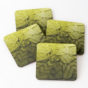 Coasters square with Panted Color <b>White</b> and Yellow Kitchen Accessories Home and Kitchen Hot Selling <b>Placemats</b> Epoxy - Product Image 3