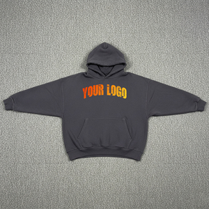 Sweat-shirts à capuche en polaire épais de haute qualité pour hommes, 580 grammes, 100% coton, coupe ample, logo brodé personnalisé, lavage à la pierre, hiver - Product Image 1