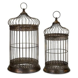 Jaula para pájaros de Metal decorativa elegante, casa para pájaros colgante de hierro rústico, jaula para pájaros duradera para jardín, balcón, exterior e interior - Product Image 1