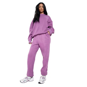 Pantalon de jogging et sweat à capuche en coton polaire surdimensionné personnalisé unisexe Survêtements imprimés écologiques de taille XL pour hommes et femmes Logo - Product Image 1