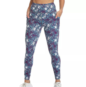 Venta caliente transpirable OEM diseño suave al por mayor ropa deportiva ajustada gimnasio desgaste Leggings cintura alta Fitness señoras Yoga pantalón ejercicio - Product Image 1