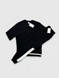 Conjunto de Dos Piezas Unisex Tallas Grandes, Sudadera con Capucha Personalizada, Pantalones Deportivos con Patrón Sólido, Antiestático, de Lana - Product Image 6