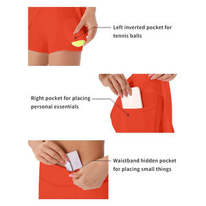 Minifalda de tenis para mujer, ropa deportiva de moda personalizada con bola, poeta, estilo informal, tela de algodón al por mayor - Product Image 4