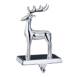 Soporte de calcetín de Navidad de Metal plateado para chimenea, estante colgante de vacaciones, organizador decorativo - Product Image 4