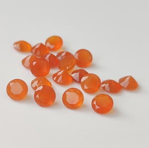 คาร์เนเลียนสีส้มธรรมชาติตัดกลม6มม. เหลี่ยมเพชรพลอย-ส้มคาร์เนเลียน AAA - Product Image 6