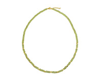 Meilleur Cadeau Saint Valentin Nouvel An Péridot Gemme Perles Plaqué Or Chaîne Collier Diamant Perle Or Jaune Forme Boule