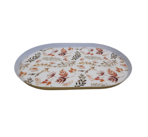 Nouveau plateau ovale décoratif en fer avec autocollant en émail Restaurant plateau de service alimentaire pour la décoration de table à la main - Product Image 3