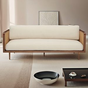 Sofá de 3 plazas hecho a mano para sala de estar, patio, balcón, jardín y muebles de interior/exterior con artesanía premium. - Product Image 1