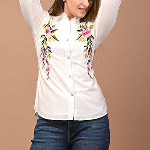 Wholesale Custom Design Women Canvas Eco-Friendly Crew Neck T-Shirt Polyester/Cotton Fabric High Quality Anti-Pilling Breathable - Product Image 6