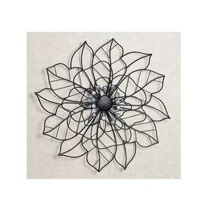 MEILLEURE VENTE Objet de décoration en métal Look ethnique couleur or finition décoration murale Arts muraux faits à la main Meta décoratif - Product Image 3