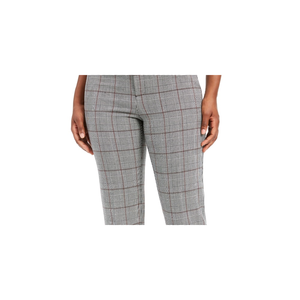 Pantaloni da Donna Charter Club Grigio Scuro a Quadri, Gamba Dritta, Vita Alta, Antirughe, Traspiranti, Stile da Ufficio, Taglia 14 Petite - Product Image 2