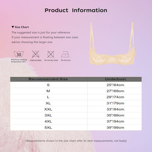 Sujetadores de encaje floral transparente sexy para mujer con aros, lencería para citas, noche de bodas, regalo de San Valentín - Product Image 6
