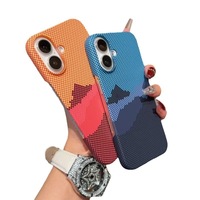 Coque de téléphone portable ultra-fine, résistante aux chocs, magnétique, pour iPhone 16/15/14/13/12 Pro Max, avec dos en fibre de carbone