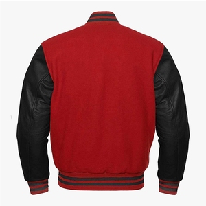 Custom logo Streetwear High Quality Embroidery Varisty <b>Jacket</b> Winter <b>Fleece</b> Leather Bomber Letterman Varsity <b>Jacket</b> for Men - Product Image 2