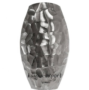 Handicraft Unique Textured <b>Vase</b> High Quality Aluminum Metal Casting Newly Design Flower <b>Vase</b> Nickel Platted Metal Floor <b>Vase</b> - Product Image 5
