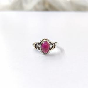 Anillo de Compromiso de Plata de Ley con Granate Ovalado, el Mejor Regalo para Ella, Aniversarios de Boda, Engaste de Bisel - Product Image 1