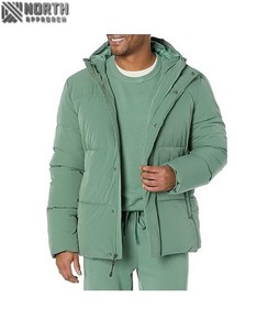 Doudoune matelassée de haute qualité pour hommes avec logo personnalisé, chaude et épaisse veste de randonnée d'hiver avec veste d'hiver rembourrée en forme de canard - Product Image 4