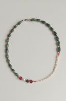 Nouveau design Collier de perles baroques d'eau douce inspiré de Noël avec pierres précieuses, perles de rocaille en pierre naturelle, petits bijoux pour cadeau