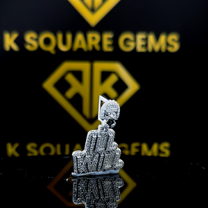 Lettre personnalisée Hip Hop pendentif, personnalisé votre lettre, hommes Hip Hop numéro pendentif, Moissanite pendentif, glace sur Hip Hop bijoux - Product Image 3